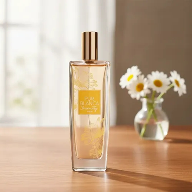 PERFUME FEMININO PUR BLANCA SERENITY DEO COLÔNIA AVON 75ML - foto 5