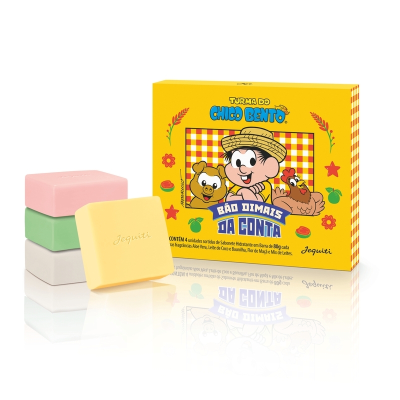 Estojo Sabonetes Sortidos Turma Da Chico Bento 4x80g 4 x 80g