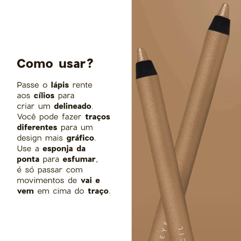Lápis para Olhos Dourado - Shine Eye Pencil Golden Océane 4you 1,4g