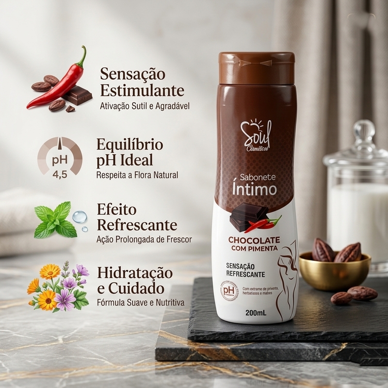 Sabonete Íntimo de Chocolate com Pimenta - foto 2