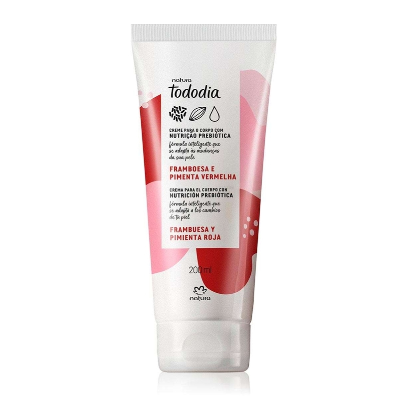 Creme Desodorante Nutritivo Para o Corpo Tododia Framboesa e Pimenta Vermelha - 200 ml