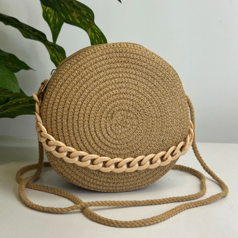 Bolsa Redonda em Palha Sintética (Múltiplas cores) - foto 3