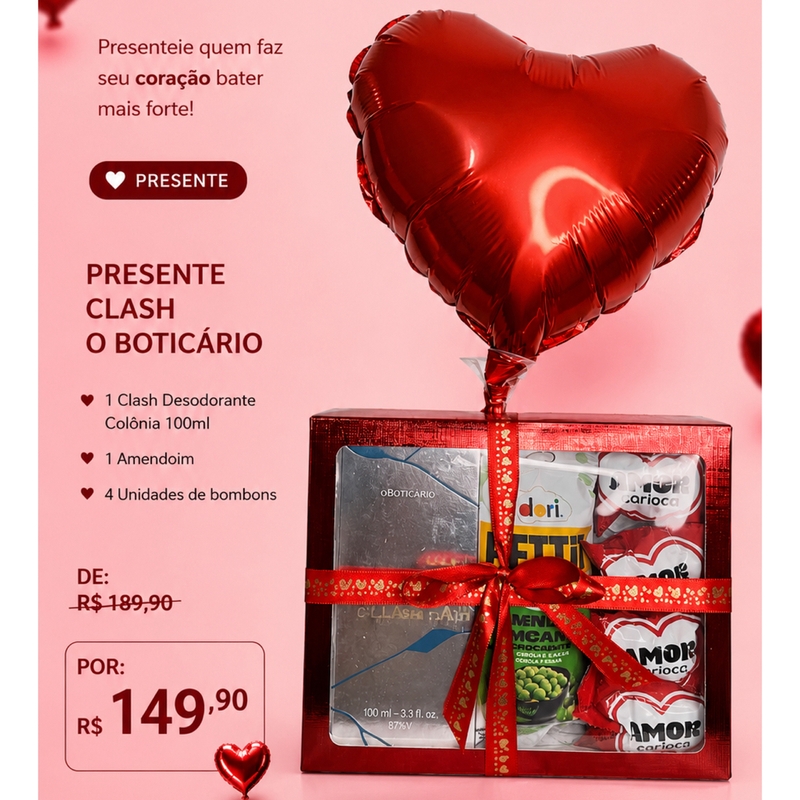 Presente Clash o Boticário - Opção Masculina