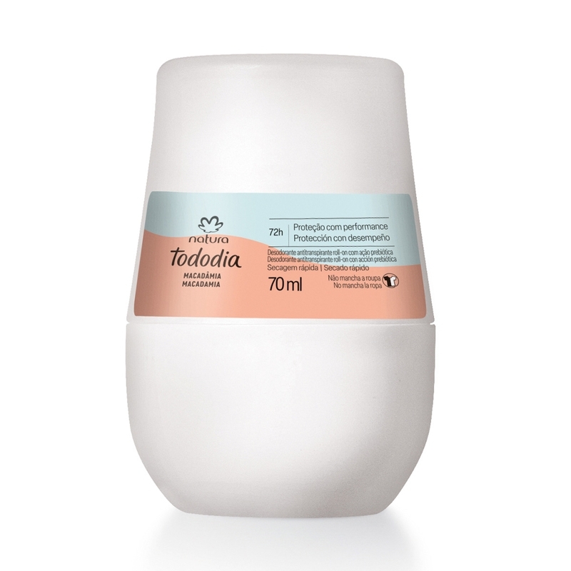 Desodorante Antitranspirante Roll-on Tododia Macadâmia - 70 ml