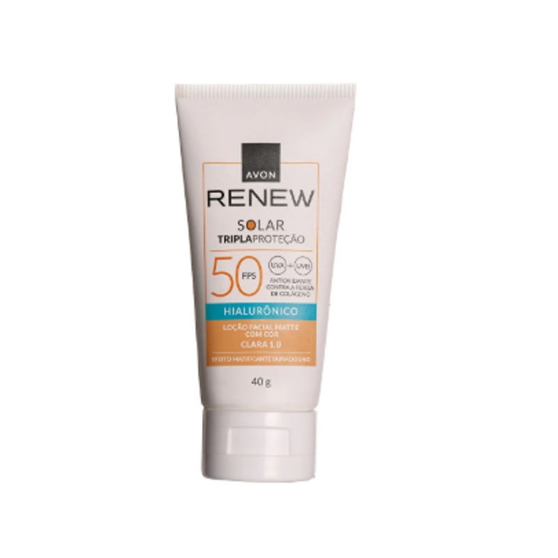 RENEW PROTETOR SOLAR FPS COM COR, COR CLARA 1.0, 40G