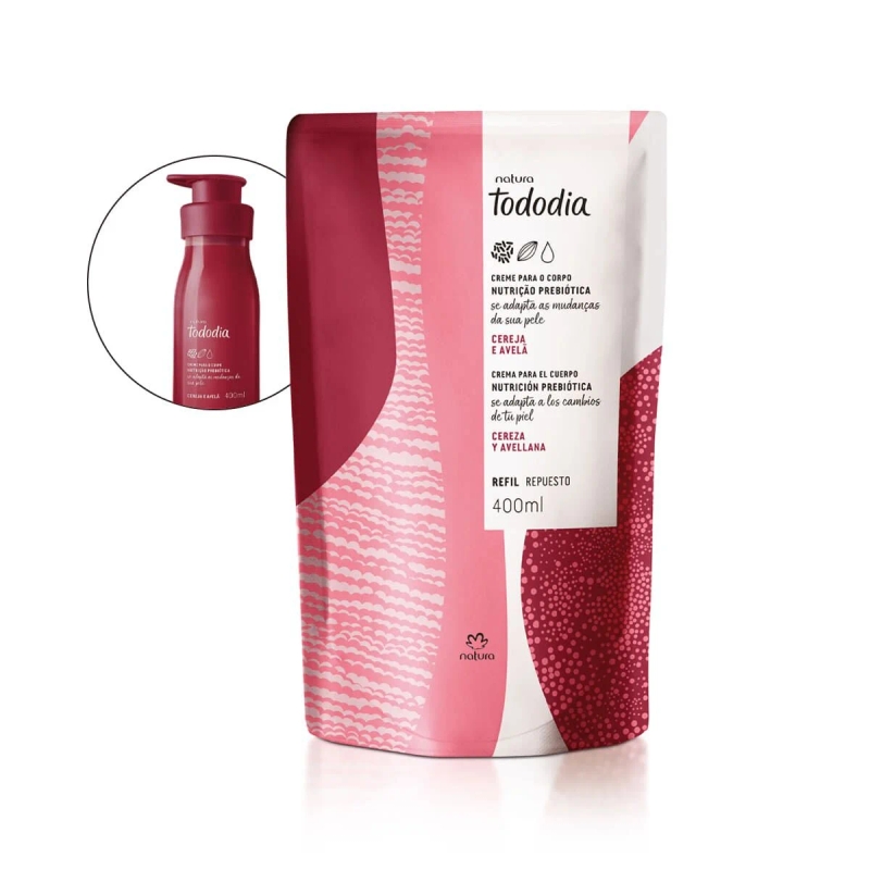 Refil Hidratante para o Corpo Tododia Cereja e Avelã 400 ml
