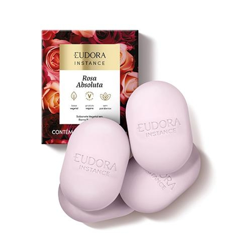 Sabonete Vegetal em Barra Instance Rosa Absoluta 4x80g
