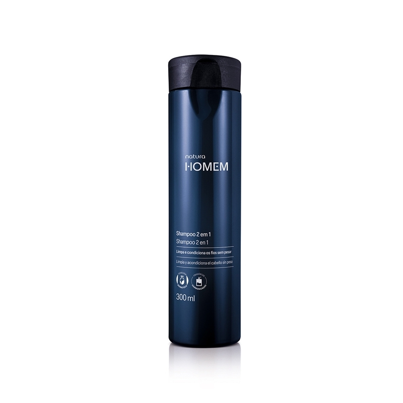 Shampoo Masculino 2 en 1 Natura Homem 300ml - 300 ml