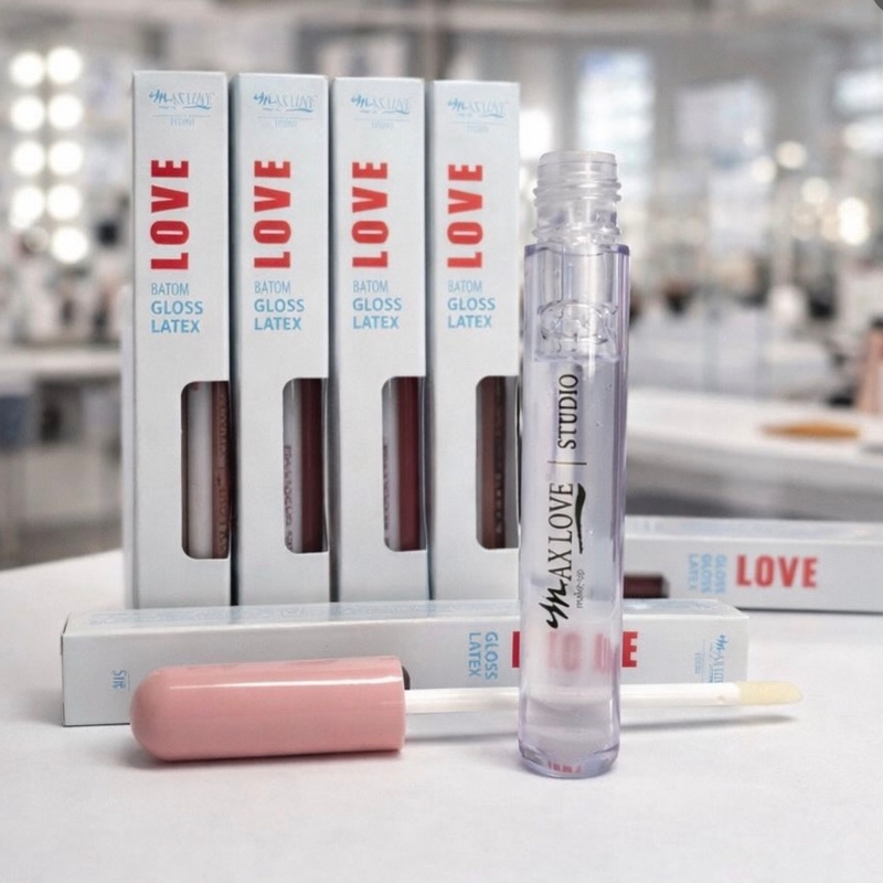 Batom Lip Gloss Labial Látex Max Love Incolor