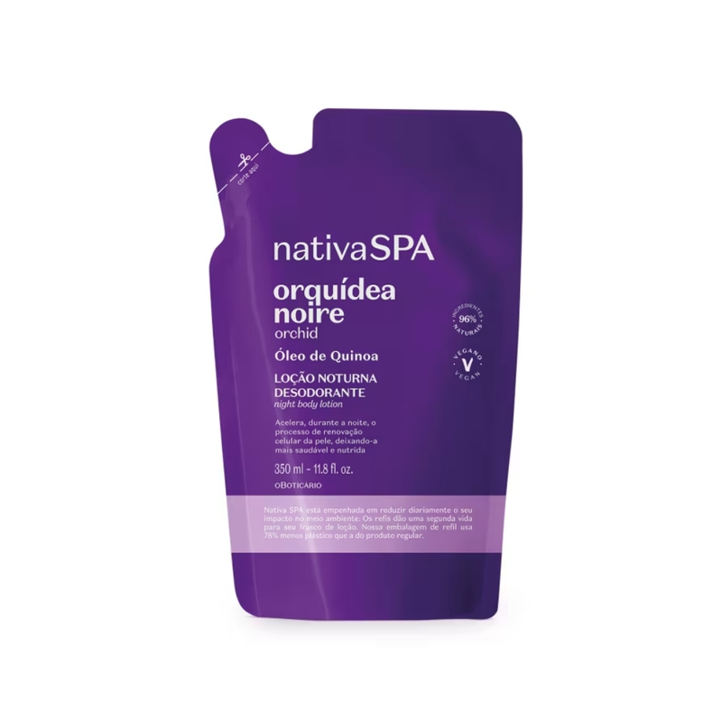 Refil Loção Noturna Desodorante Corporal Nativa SPA Orquídea Noire 350ml