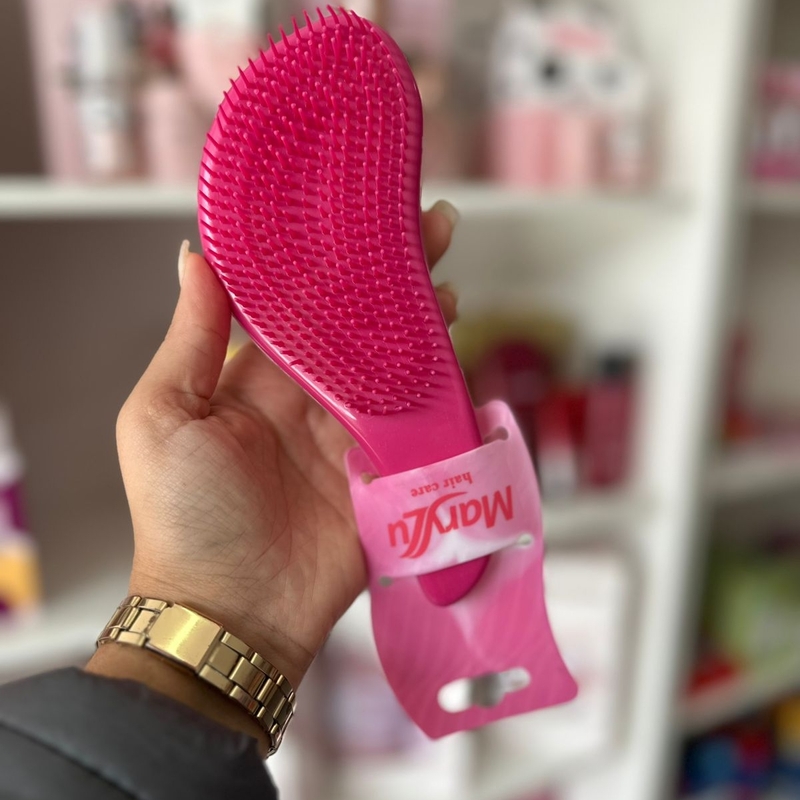 Escova Funcional Marilu Pink Com Glitter
