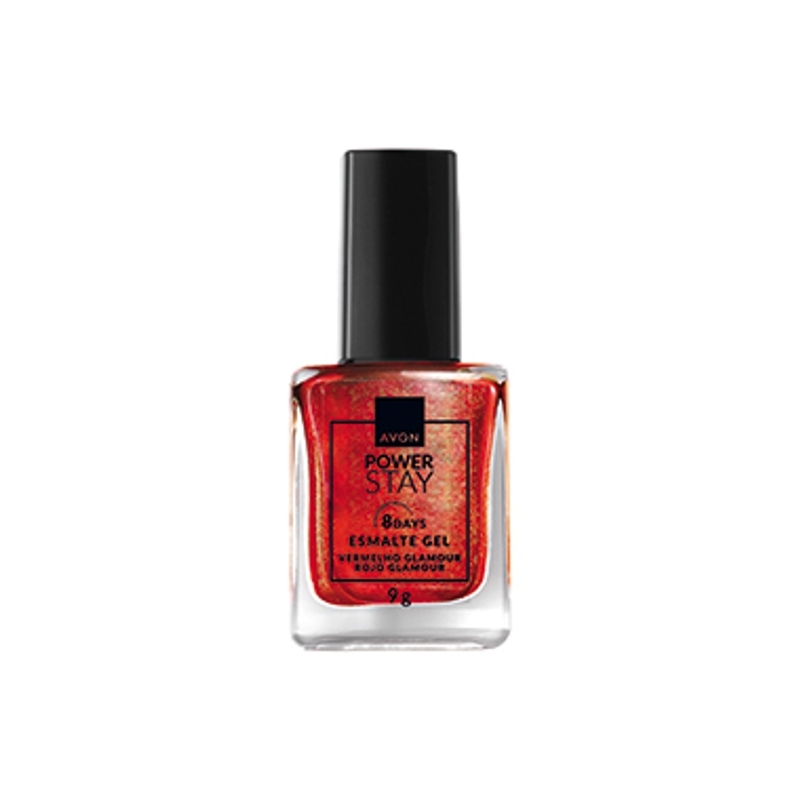 Avon Power Stay Esmalte Gel Vermelho Glamour