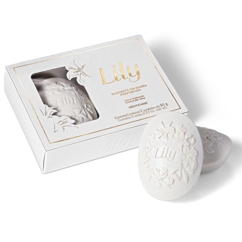 Sabonete Em Barra Perfumado Decorado Lily 2X90G