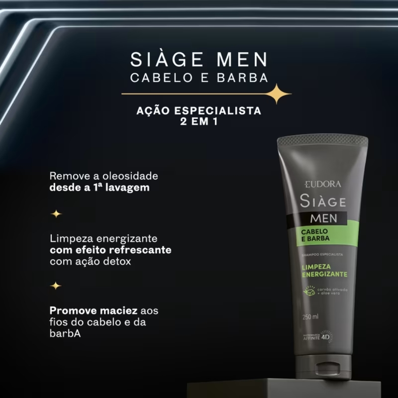 Shampoo Cabelo e Barba Siàge Men 250ml - foto 3