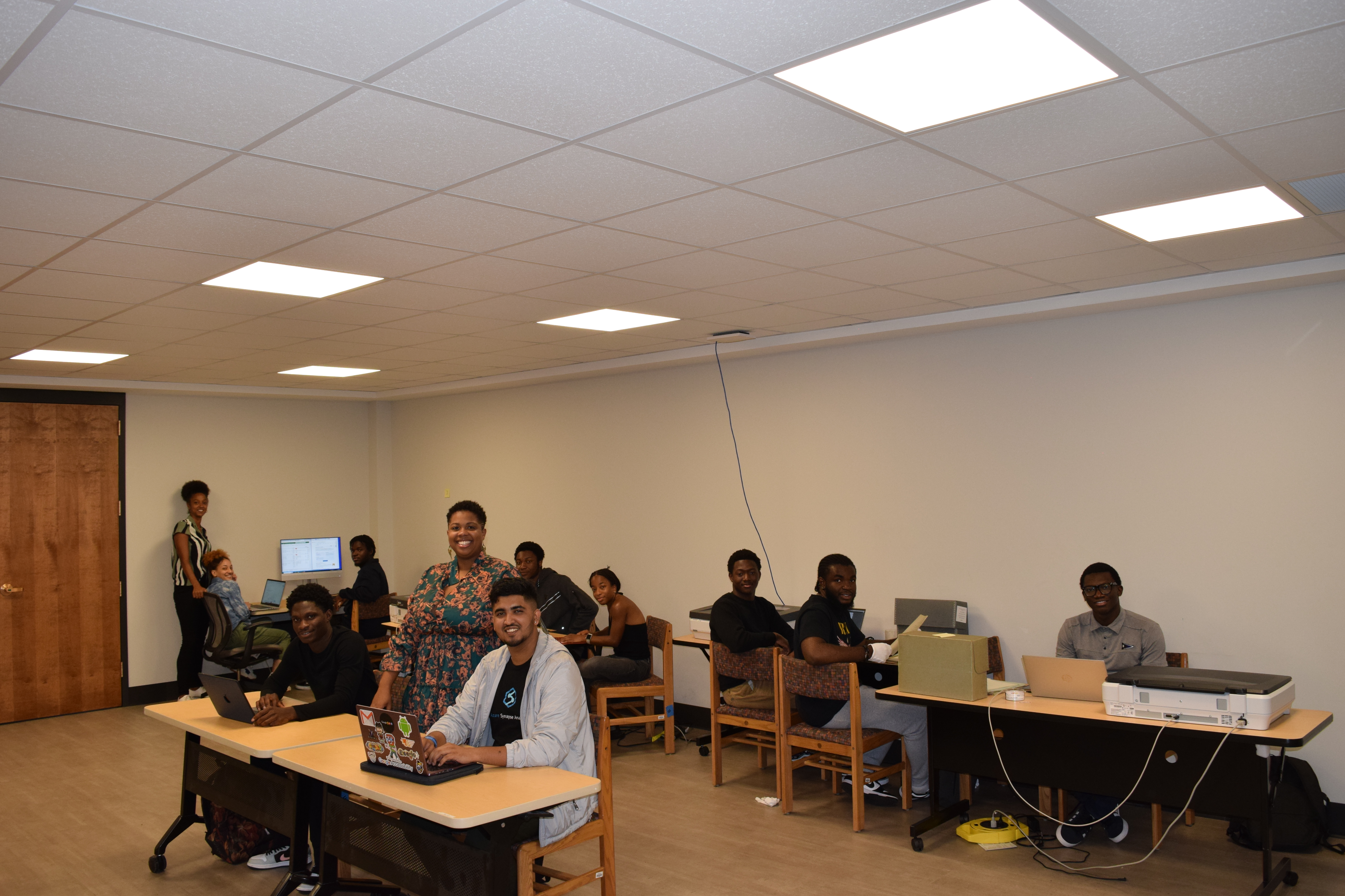 Team meeting in conference room