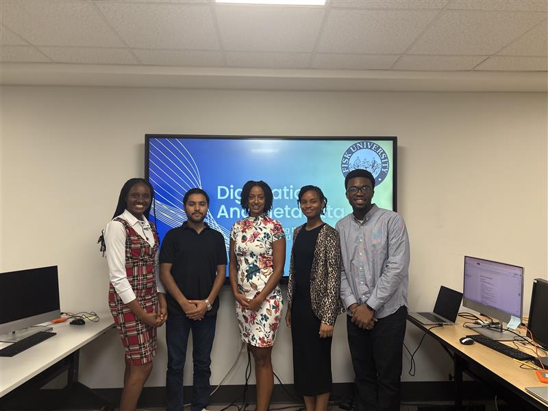 Team members at presentation