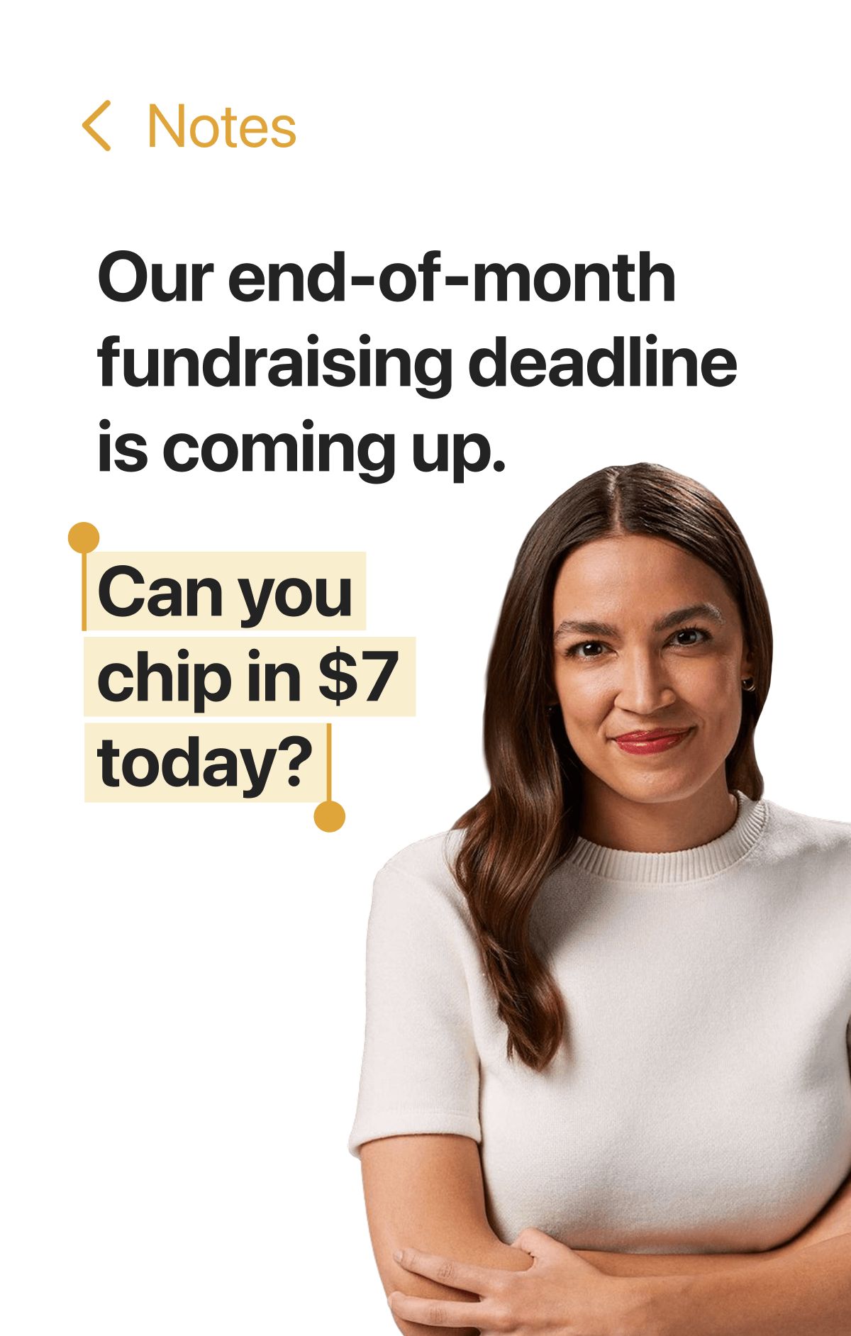 Our end-of-month fundraising deadline is coming up. Can you chip in $7 today?