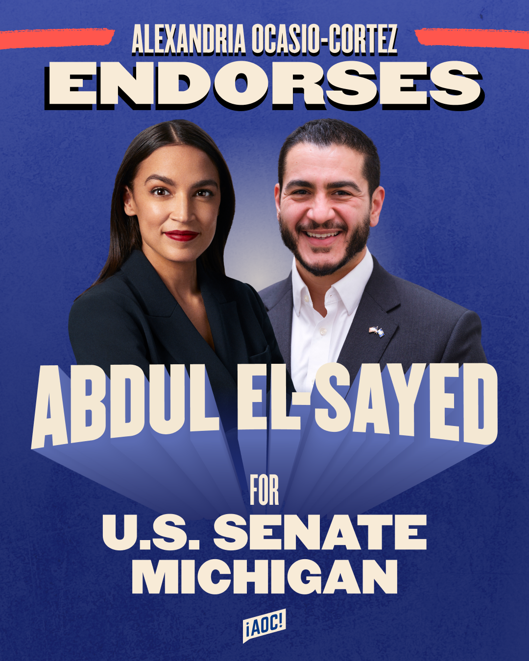 Alexandria Ocasio-Cortez endorses Abdul El-Sayed for U.S. Senate Michigan