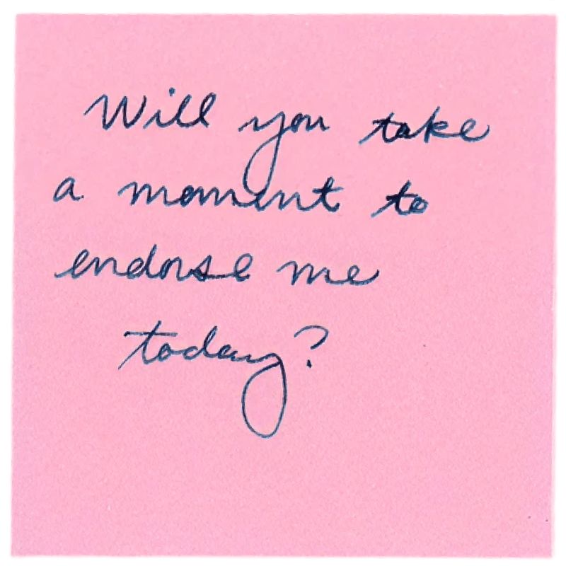 Will you take a moment to endorse me today?