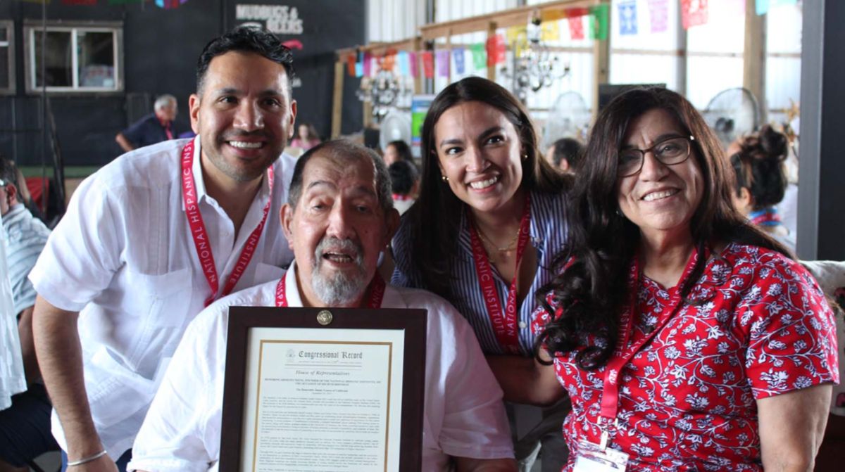 Last month, celebrating the 86th birthday of National Hispanic Institute founder Ernesto Nieto!