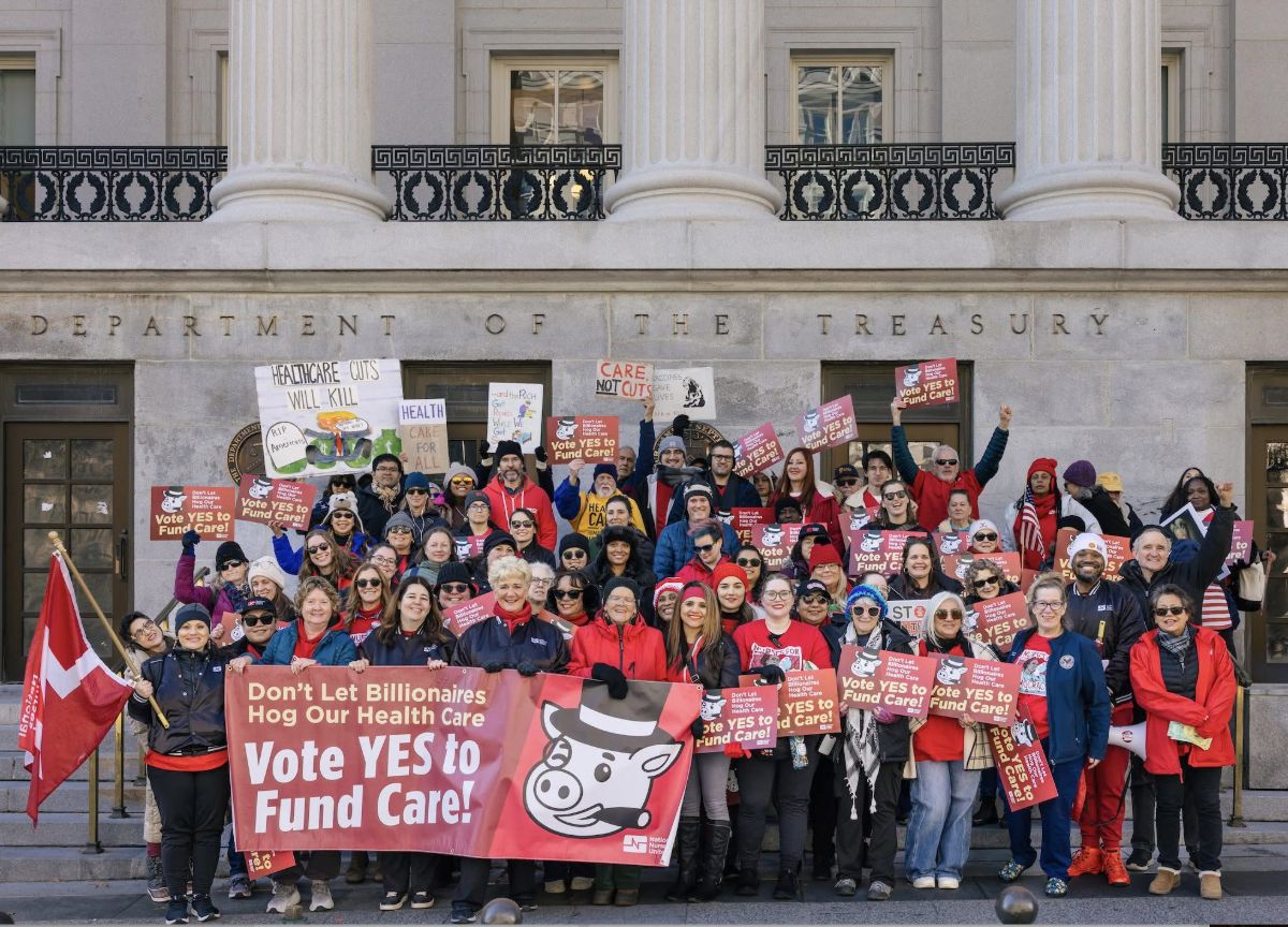 Photo of nurses and other protesters at the Washington, D.C. event