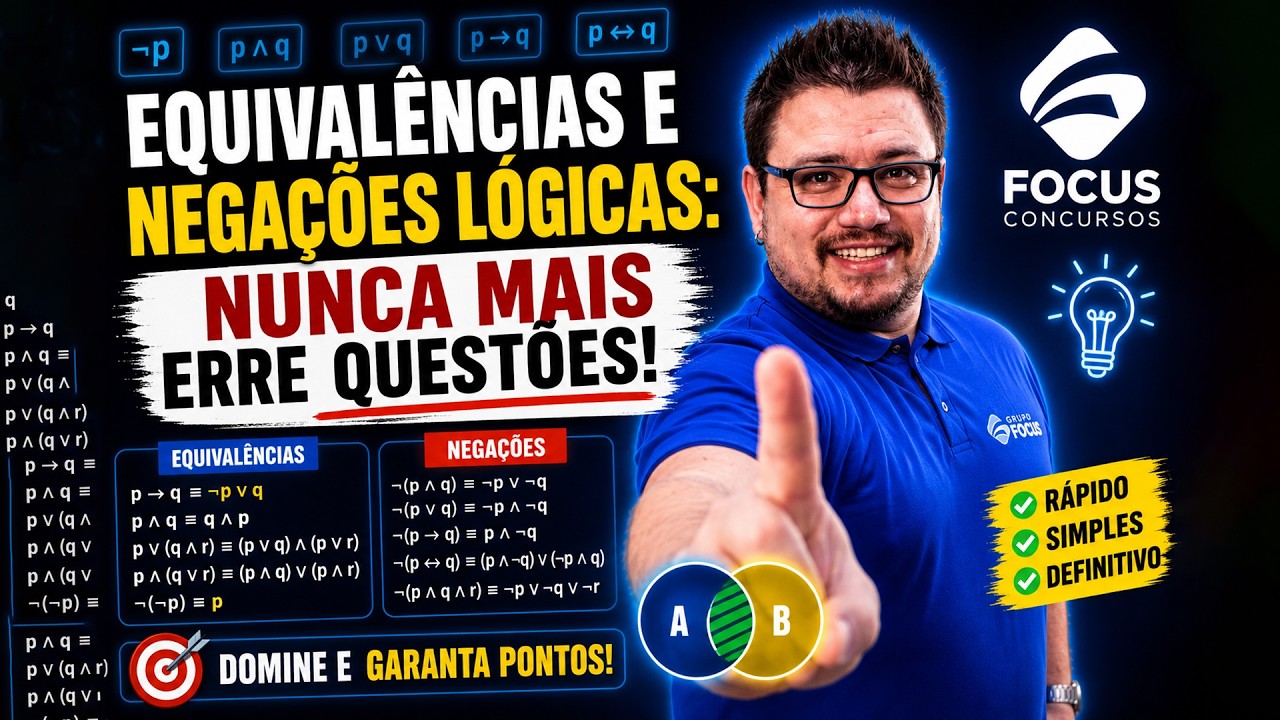 Equivalências e Negações Lógicas em RLM: Domine para Concursos Públicos!