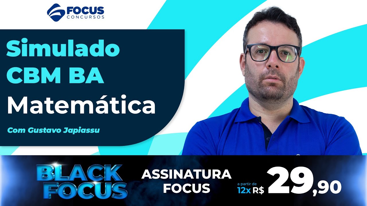 Simulado CBM BA - Matemática com Gustavo Japiassu