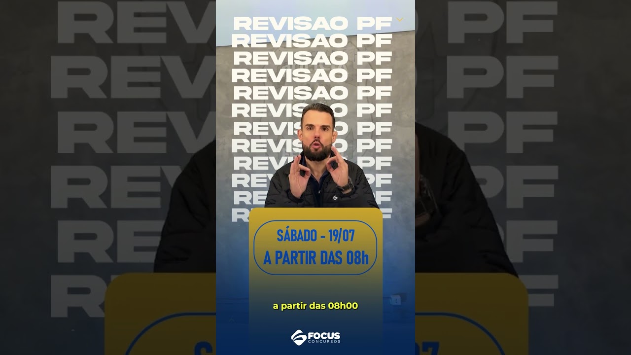 Revisão antecipada PF  NÍVEL SUPERIOR🚀 19 de julho a partir das 8h! Inscreva-se!