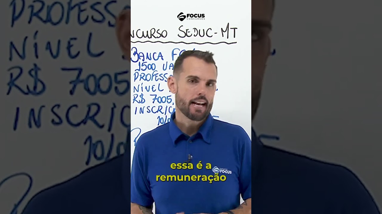 Atenção professor! SEDUC MT 1500 vagas e salários até R$ 7 mil! Toque no link do canal e saiba mais!