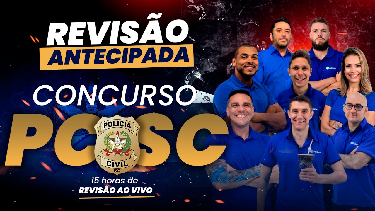 REVISÃO ANTECIPADA CONCURSO PC SC | 15 HORAS DE AULA DIRETO AO PONTO