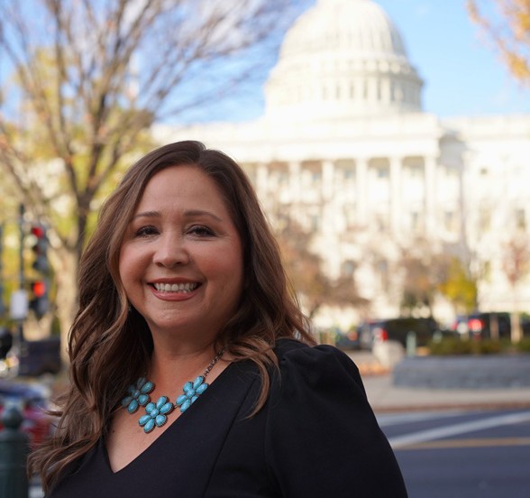 Congresswoman Adelita Grijalva in front of the U.S. Capitol.