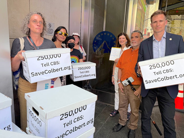 Successfully delivering the petitions to CBS - Paramount