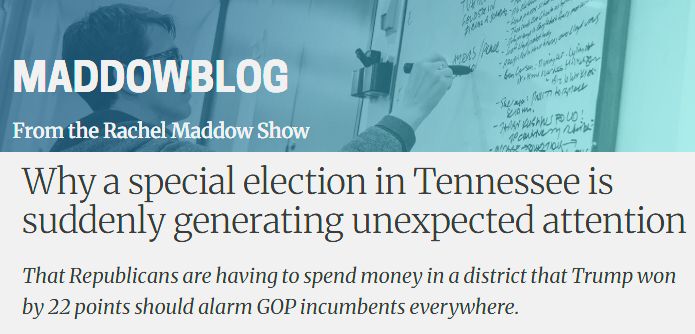 MADDOW BLOG: Why a special election in Tennessee is suddenly generating unexpected attention