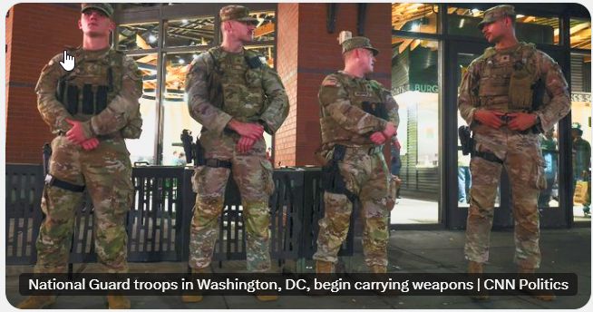 National Guard carrying weapons in DC.