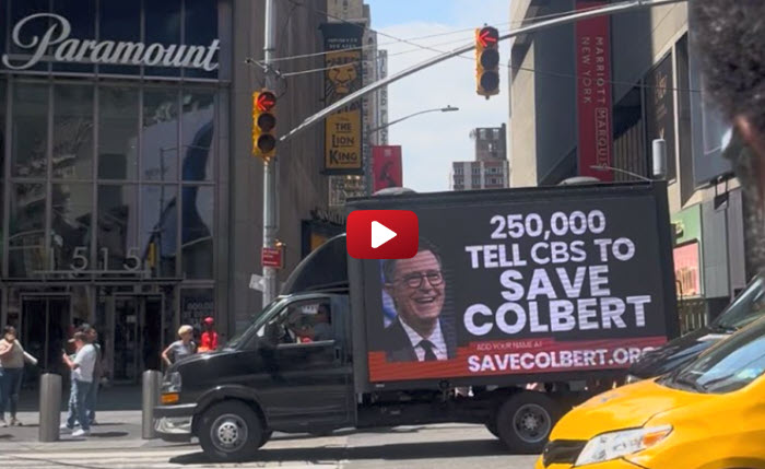 SAve Colbert Billboard Truck