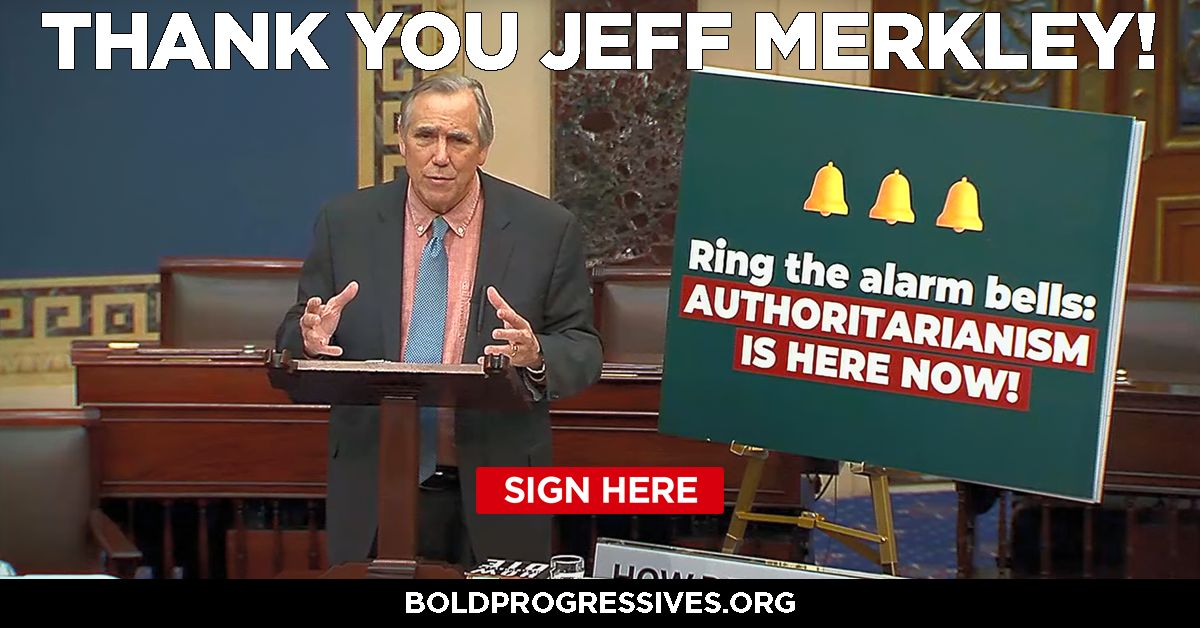 Thank you, Senator Jeff Merkley!