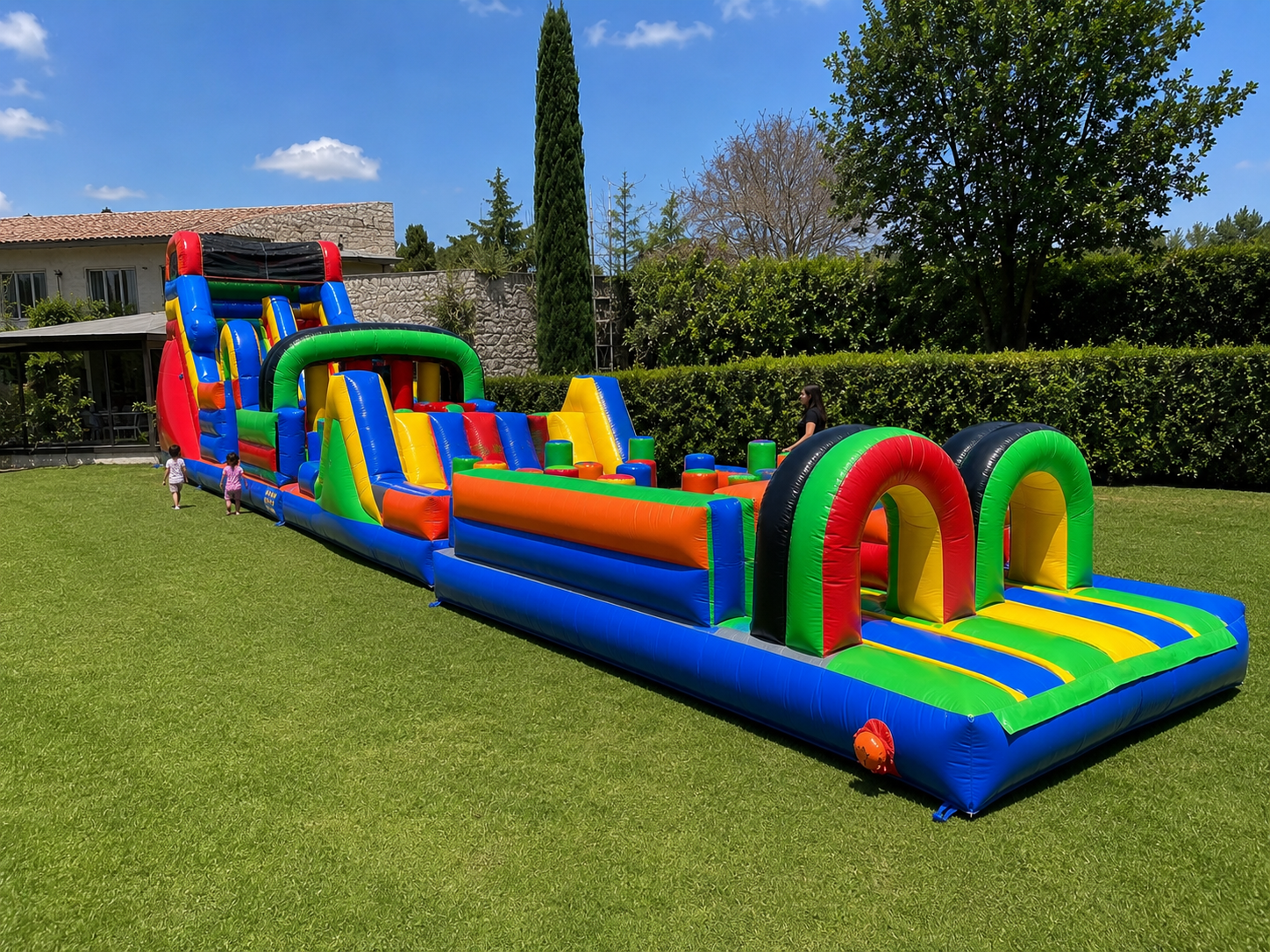 Laberinto Jumbo Con Escaladora 11m + Jumbo Slide 8m foto 3