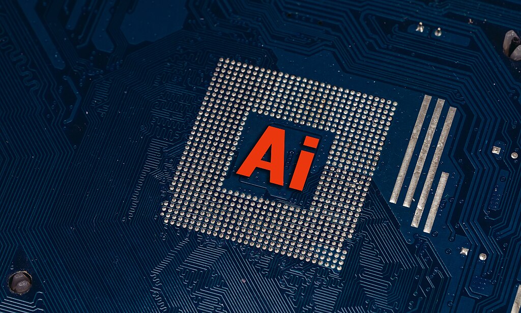 Image of the letters AI inside a computer chip