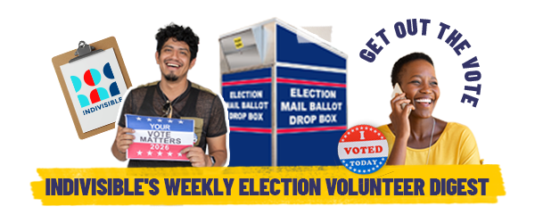 Indivisible's Weekly Election Volunteer Digest