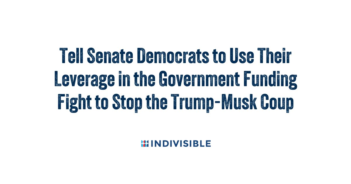 Tell senate democrats to hold the line against the extreme maga