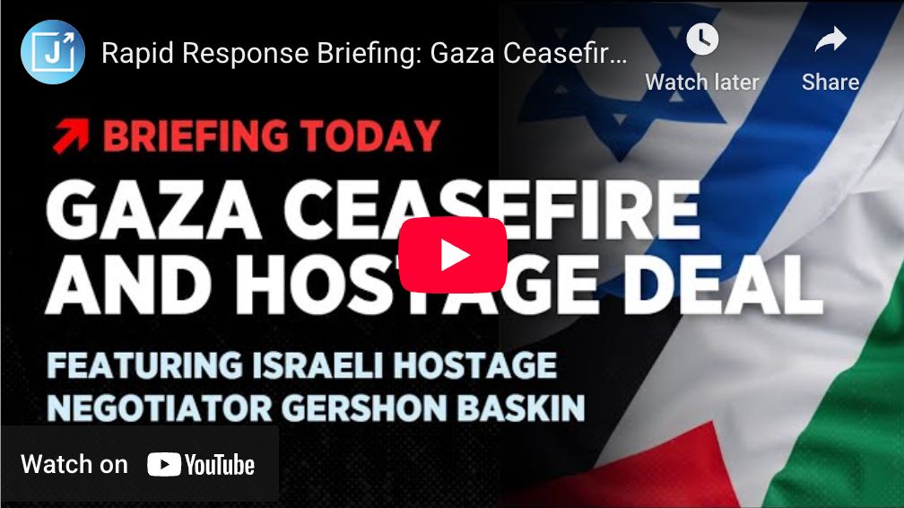 Watch: Rapid Reaction Briefing to Gaza Ceasefire and Hostage Release Deal