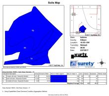Tract 1 Land Co Soils Map (44 acres+/-)