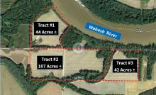 Aerial photo of Tracts 1 2 & 3 (193 acres) (151 tillable)