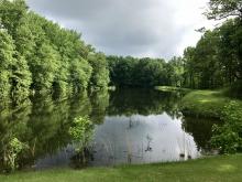 Lake view from stone home