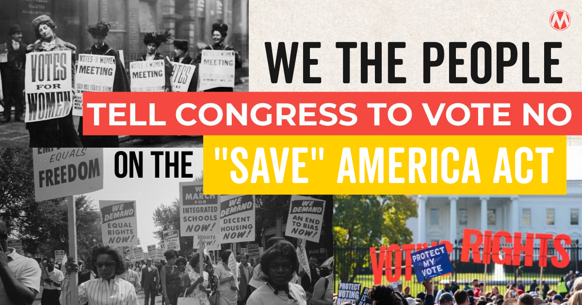 Reject the "Save" America Act!