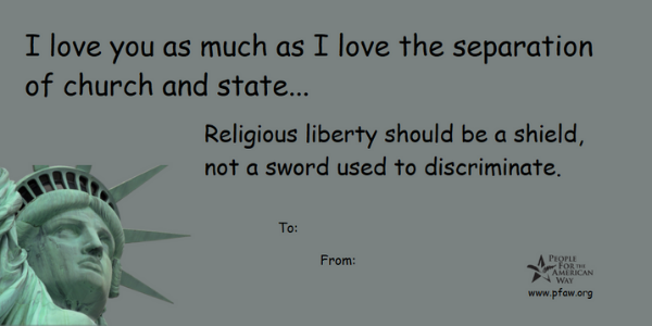 Separation of Church and State Valentine