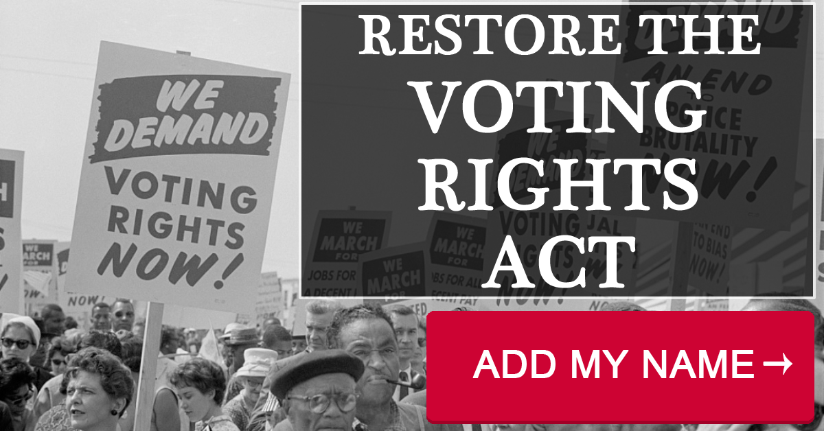 sign the petition to restore the VRA