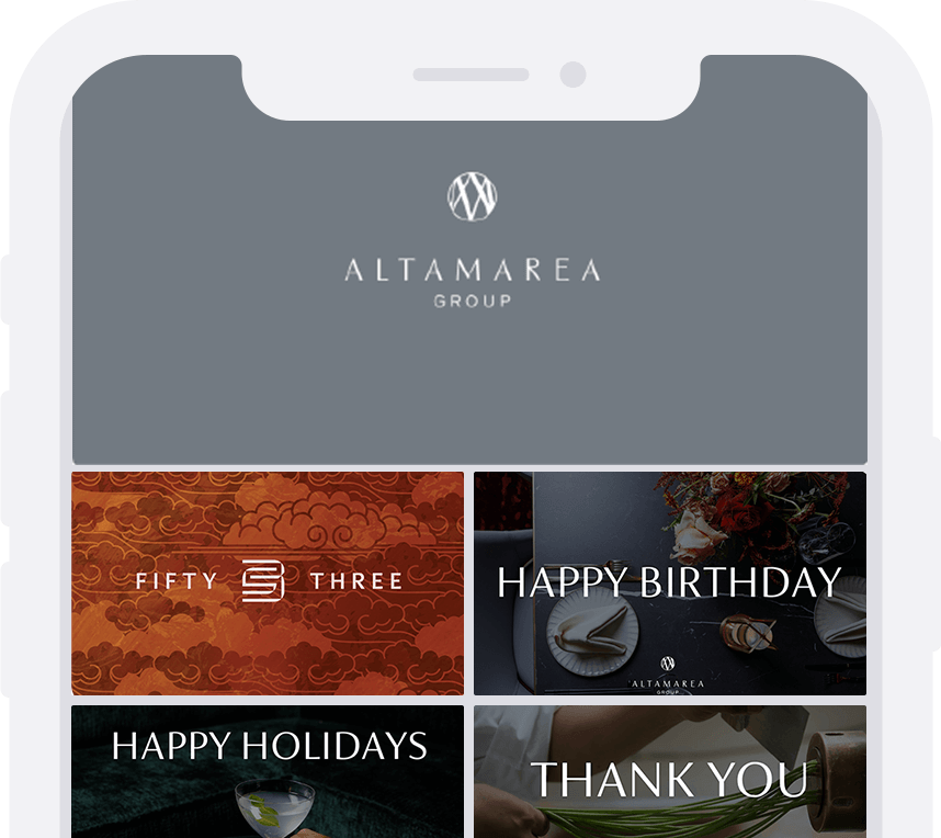 Send an Altamarea eGift Card (emailed card)
