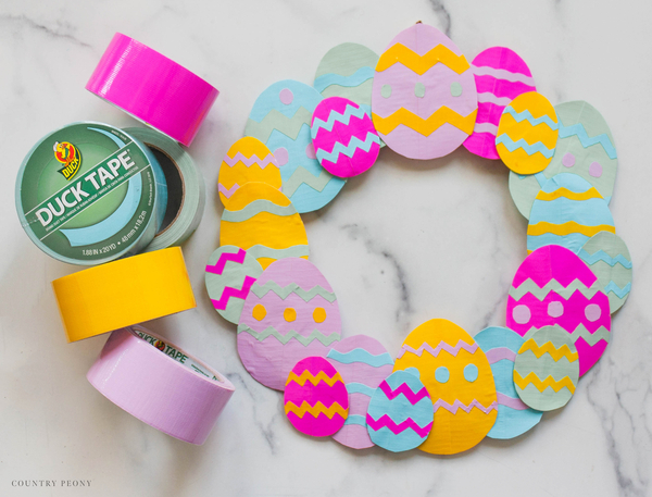 Duck Tape Easter Egg Wreath 7