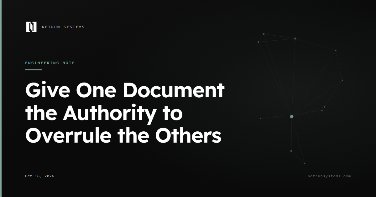 Give One Document the Authority to Overrule the Others